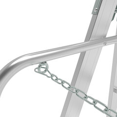 Лестница-стремянка алюминиевая 5 ступеней 110 мм телескопическая траверса 1,387 м Новая высота - фото 3