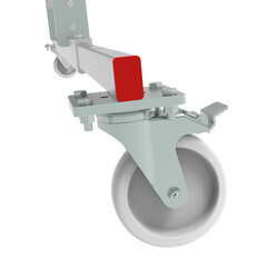 Лестница-стремянка алюминиевая 5 ступеней 110 мм телескопическая траверса 1,387 м Новая высота - фото 4