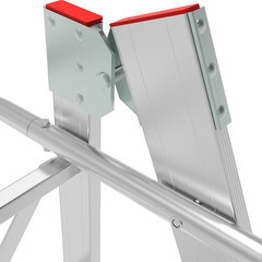 Лестница-стремянка алюминиевая 7 ступеней 110 мм телескопическая траверса 1,92 м Новая высота - фото 2