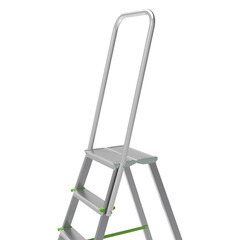 Стремянка стальная с алюминиевыми ступенями 3 ступени 80 мм 0,588 м Новая высота - фото 8