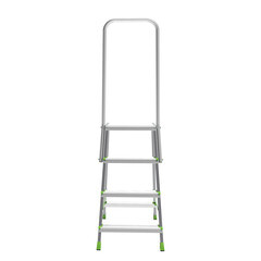 Стремянка стальная с алюминиевыми ступенями 4 ступени 80 мм 0,809 м Новая высота - фото 3