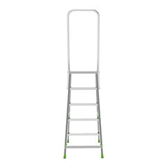 Стремянка стальная с алюминиевыми ступенями 5 ступеней 80 мм 1,13 м Новая высота - фото 4