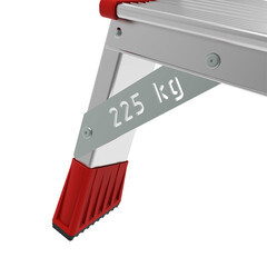 Стремянка алюминиевая 5 ступеней 80-130 мм 1,07 м Новая высота - фото 7