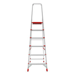 Стремянка алюминиевая 6 ступеней 80-130 мм 1,29 м Новая высота - фото 9