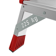 Стремянка алюминиевая 6 ступеней 80-130 мм 1,29 м Новая высота - фото 4