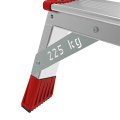 Стремянка алюминиевая 7 ступеней 80-130 мм 1,51 м Новая высота - фото 7