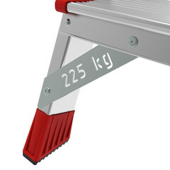 Стремянка алюминиевая 8 ступеней 80-130 мм 1,73 м Новая высота - фото 2