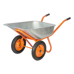 Тачка садово-строительная двухколесная Строймаш 90 л 250 кг (17033/17010) - фото 1