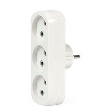 Разветвитель Smartbuy на 3 гнезда без заземления плоский 250 B 10А белый SBE-10-A02-3