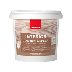 Лак акриловый для древесины Neomid interior 1л