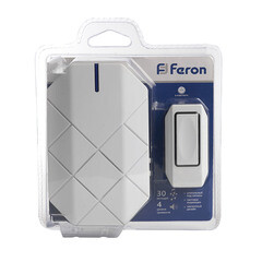 Звонок Feron (41433) беспроводной с кнопкой 30 мелодий белый - фото 2