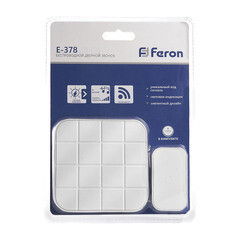 Звонок Feron (41434) беспроводной с кнопкой 10 мелодий белый - фото 2