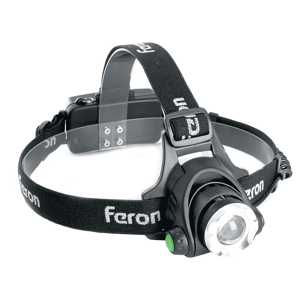 Изображение товара Фонарь налобный Feron 1 LED 5 Вт аккумуляторный Li-Ion 2000 мАч пластик