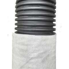 Изображение товара Труба дренажная двустенная гофрированная ДГТД (ДСГТ)-ПНД d110/94,2 мм SN4 с перфорацией в фильтре м.п.