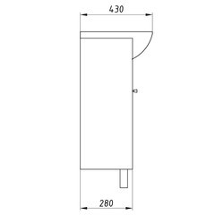 Тумба под раковину АСБ-Мебель Альпина 50 см напольная дуб золотой/белая (11780) - фото 7