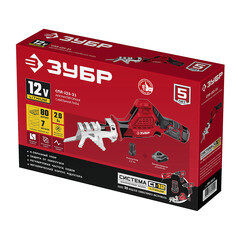 Пила сабельная аккумуляторная Зубр СПЛ-125 12 В 2 Ач Li-Ion с АКБ и ЗУ (СПЛ-125-21) - фото 6