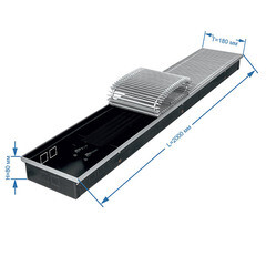 Изображение товара Конвектор внутрипольный Gekon Eco с 1 теплообменником 2000х180х80 мм боковое/нижнее подключение