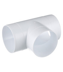 Тройник для круглых воздуховодов ERA пластиковый d100 мм 90° - фото 1