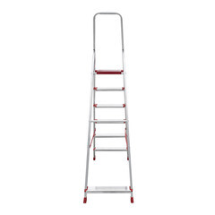 Стремянка алюминиевая 5 ступеней 80-130 мм 1,07 м Новая высота - фото 3