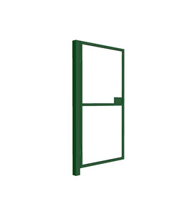 Калитка распашная каркас со столбом 1х2 м зеленая RAL 6005