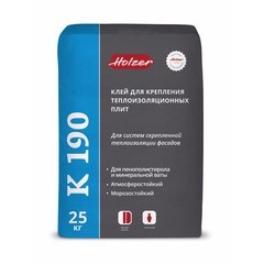 Клей для крепления теплоизоляционных плит Holzer K 190 25 кг