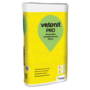 Шпаклевка суперфинишная Weber Vetonit PRO 25 кг