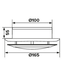 Анемостат вытяжной регулируемый Era с фланцем d100 мм белый - фото 2