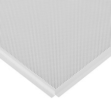 Кассета для подвесного потолка 600х600 мм Албес Tegular Стандарт перфорированная алюминиевая белая матовая (36 шт.)