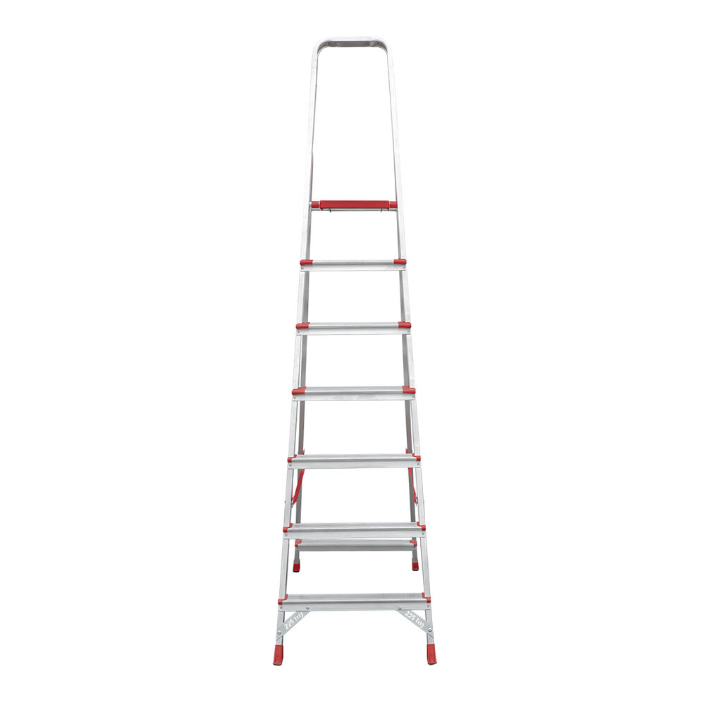 Стремянка алюминиевая 8 ступеней 80-130 мм 1,73 м Новая высота