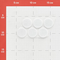 Подпятник фетровый d28 мм самоклеящийся белый (6 шт.) - фото 2
