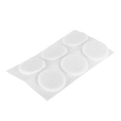 Изображение товара Подпятник фетровый d30 мм самоклеящийся белый (6 шт.)