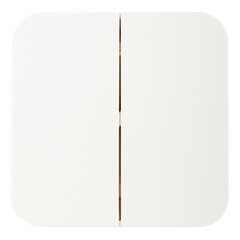 Выключатель Systeme Electric Blanca двухклавишный накладной молочный (BLNVA105012) - фото 1