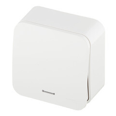 Переключатель Systeme Electric Blanca одноклавишный накладной белый с подсветкой (BLNVA106111) - фото 5