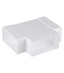 Тройник пластиковый для плоских воздуховодов 60х120 мм 90° - фото 1