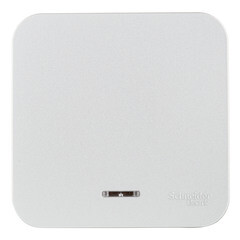 Изображение товара Переключатель Systeme Electric Blanca одноклавишный накладной алюминий с подсветкой (BLNVA106113)