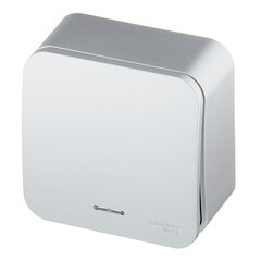 Переключатель Systeme Electric Blanca одноклавишный накладной алюминий с подсветкой (BLNVA106113) - фото 5