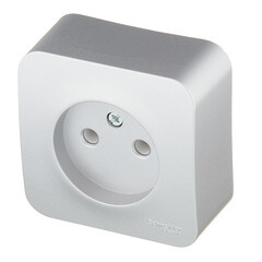 Розетка Systeme Electric Blanca накладная алюминий (BLNRA000113) - фото 3