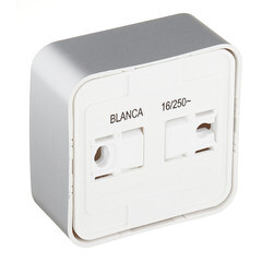 Розетка Systeme Electric Blanca накладная алюминий (BLNRA000113) - фото 4