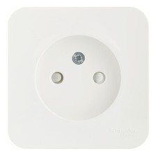 Розетка Systeme Electric Blanca накладная белая со шторками (BLNRA001111)