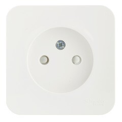 Изображение товара Розетка Systeme Electric Blanca накладная белая со шторками (BLNRA001111)