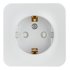 Розетка Systeme Electric Blanca накладная алюминий со шторками (BLNRA011113) - фото 1