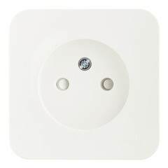 Изображение товара Розетка Systeme Electric Blanca накладная молочная со шторками (BLNRA001112)