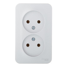 Розетка Systeme Electric Blanca накладная алюминий (BLNRA000213)