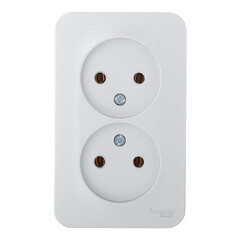 Розетка Systeme Electric Blanca накладная алюминий (BLNRA000213) - фото 1