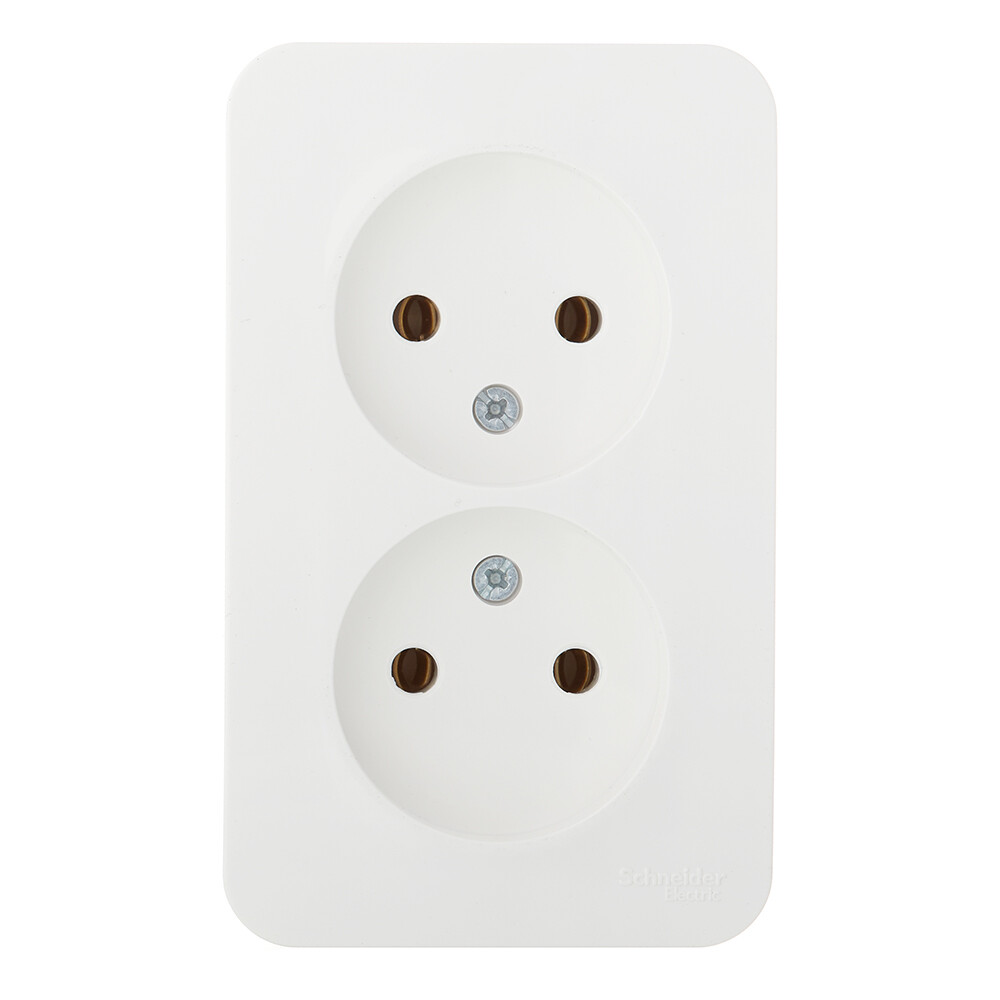 Изображение товара Розетка Systeme Electric Blanca накладная молочная двухгнездная IP20 5 лет гарантия