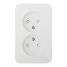 Розетка Systeme Electric Blanca накладная белая со шторками (BLNRA001211)