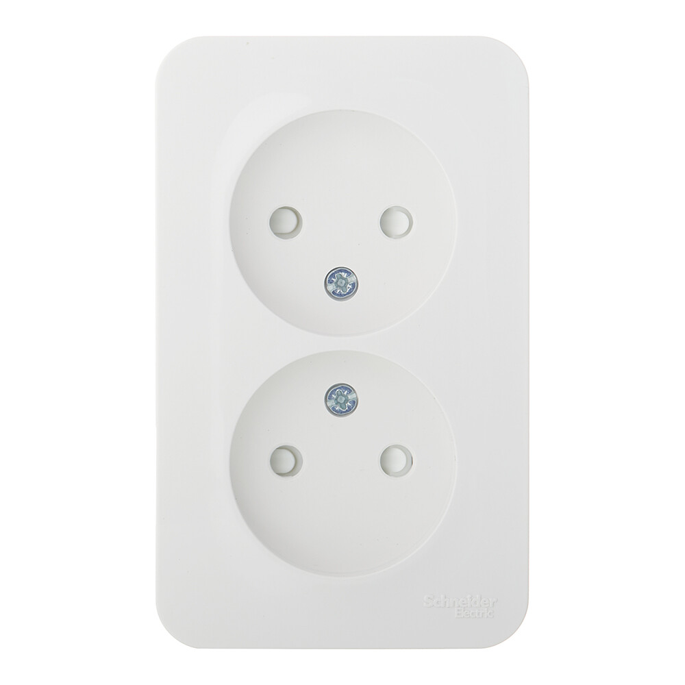 Изображение товара Розетка Systeme Electric Blanca накладная белая со шторками (BLNRA001211)