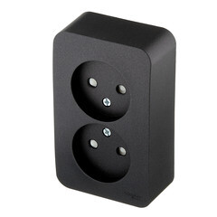 Розетка Systeme Electric Blanca накладная антрацит со шторками (BLNRA001216) - фото 5