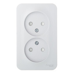 Изображение товара Розетка Systeme Electric Blanca накладная алюминий со шторками (BLNRA001213)