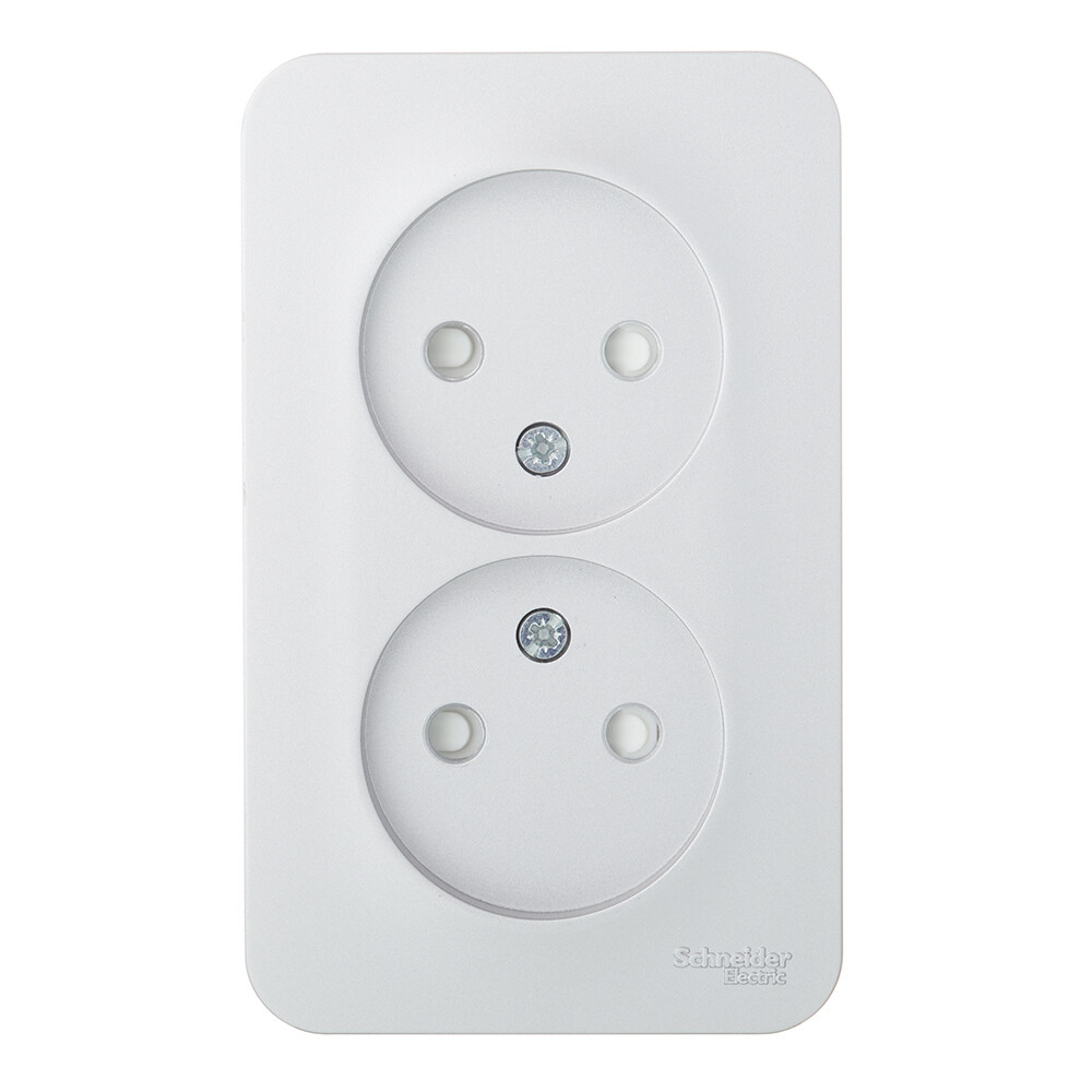 Изображение товара Розетка Systeme Electric Blanca накладная алюминий со шторками